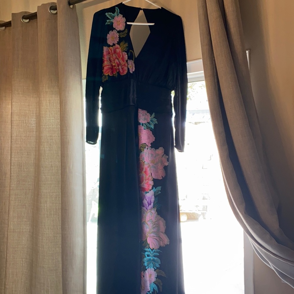 ASOS Edition black silk gown.